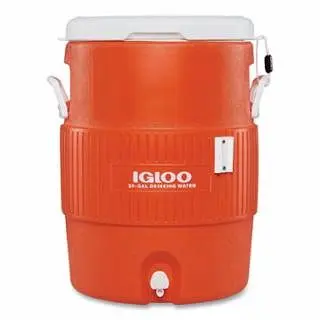 Igloo Modular Seat Top Water Jug, 10 Gal, Orange/White, Single piece per pack, 42021