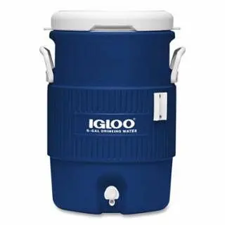 Igloo Tough Seat Top Water Jug, 5 Gal, Cup Dispenser, Royal Blue, 2 Pieces, 42026