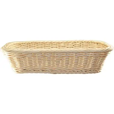 International Genuine Tableware Buffet Plastic Cream Rectangular Rattan Binquireet 13-3/4", Cream, RB-211 Internation...