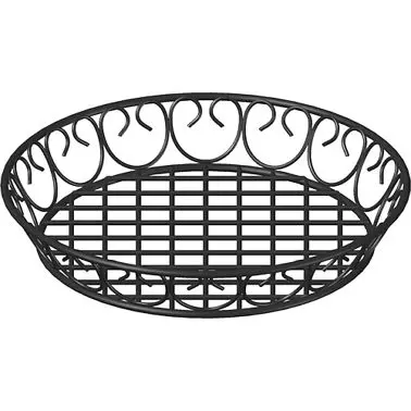 International Medium Tableware Buffet Wrought Iron Black Round Wire Binquireet 12", Black, WB-212 International Table...