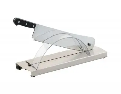 Louis Tellier Bread slicer, Wood Stainless Tool Steel base, 35 cm straight blade, 35CPX