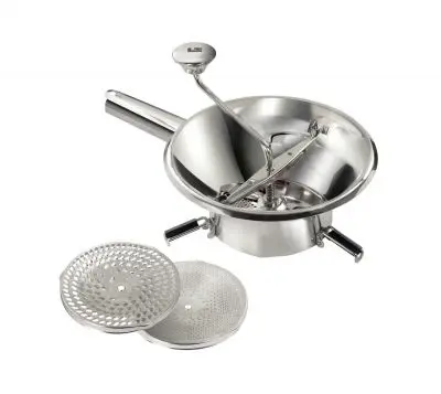 Louis Tellier Stainless High-Carbon Steel rotary food mill Ø24 cm- 3 sieves, N3004X
