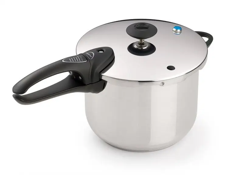 Presto 6-Quart Water-Based Stainless Metal Steel Pressure Cooker, Deluxe, 01365