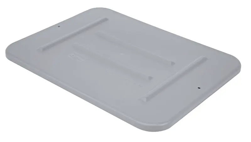 Quantum Storage Systems Bussing Tub Lid, 22x16-1/2x3/4", FSB-20155R, PP, gray, Quantity: 12 pieces, FSB-L2216GY