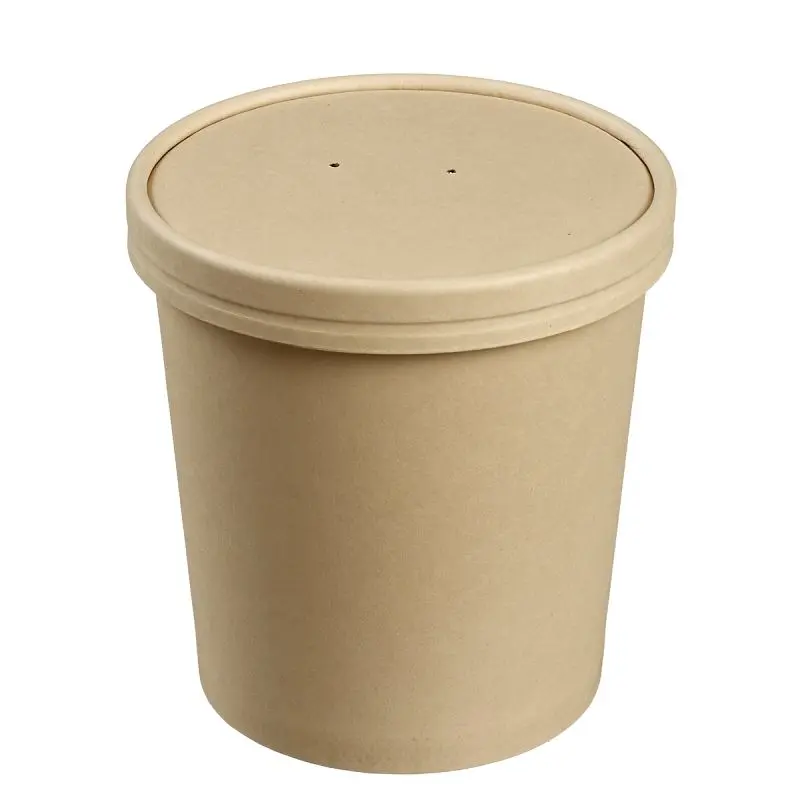 Solia Bamboo Fiber Round soup Bowl PLA Lamination 15.2oz/450ml, Lid not included, Case 500 Pieces, ES31384c