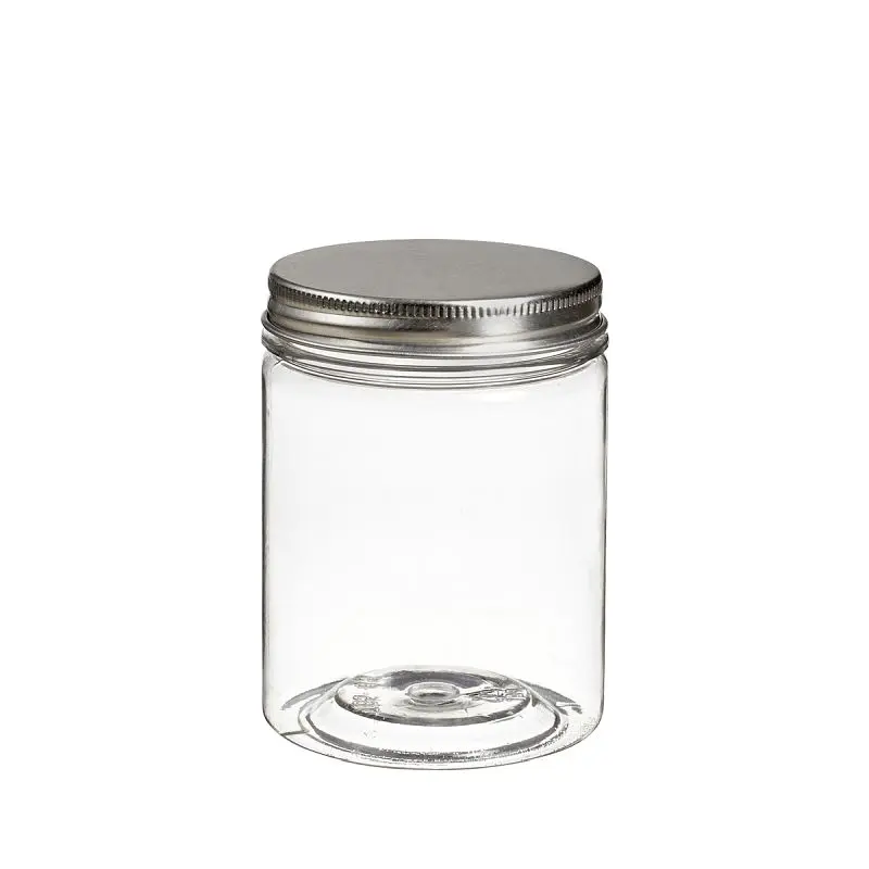 Solia Tornillo Jar Transparent H3.3" D 2.6" 7.1oz Aluminum Drive Screw Flat, Case 120 Pieces, BU14006c