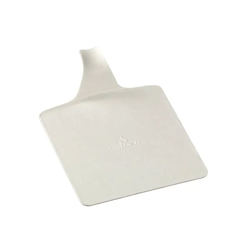 Solia Ultra-Strong Square 3.1" Palet Dish Sugarcane Pulp White, Case 1000 Pieces, VO53010c