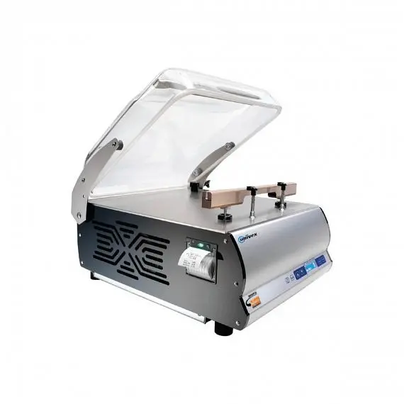 Univex Food Packaging Machine, 21.2"W x 16.9"D x 7.8"H single chamber, 20" (50cm) removable seal bar, ...