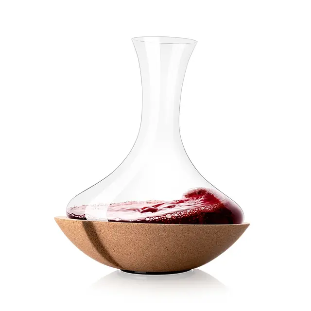 Vacu Vin Swirling Carafe, Crystal Glass, Cork Nickle Plating, 76010602