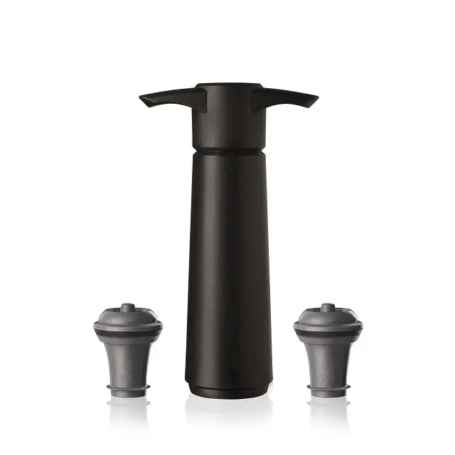Vacu Vin Wine Saver Giftpack Midnight Black, 1 Pump, 2 Stoppers, 09814606