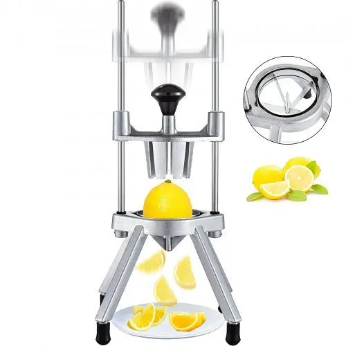 VEVOR 4-Section Commercial Easy Wedger Stainless Steel Blade Fruit Lime Slicer, Lemon Cutter Home Bar Restaurant, SGQKJ4B0...