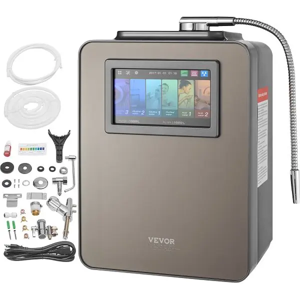 VEVOR Alkaline Water Ionizer Machine, pH 2.5-11.2 Alkaline Acidic Hydrogen Water Purifier, DJSJTS8B0000SXB3NV1