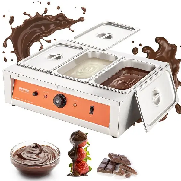 VEVOR Chocolate Tempering Machine, 23x3.3L Capacity Pot TEMP Regulation 86~185℉, Q2651500W3043O595V1