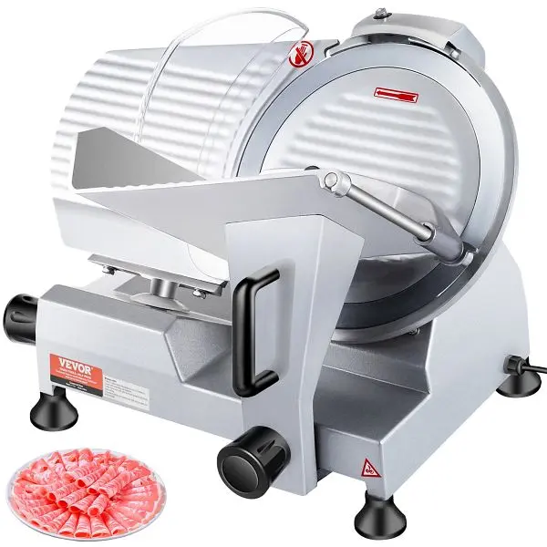 VEVOR Classic 240W Commercial Meat Slicer, 10" Carbon Spring Steel Blade Electric Food Slicer, 350-400RPM Meat Slicer...