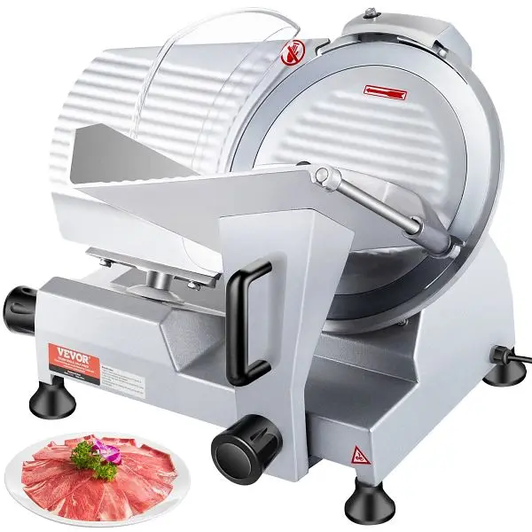 VEVOR Commercial Meat Slicer, 320W, 12" Carbon Mild Steel Blade Electric Food Slicer, 350-400RPM Meat Slicer, 0-0.6&q...