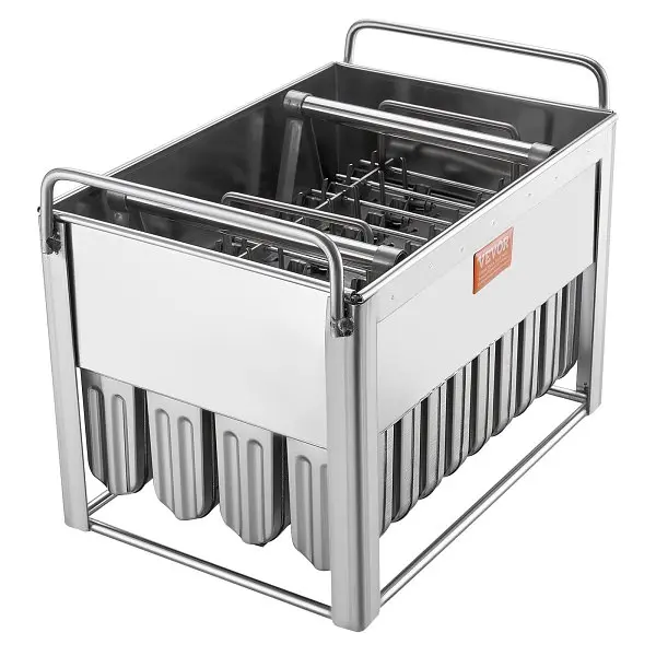 VEVOR Commercial Popsicle Molds 40PCS Round-Head Ice Pop Molds Double Slot, SYBBMJZFX400HM5XAV0