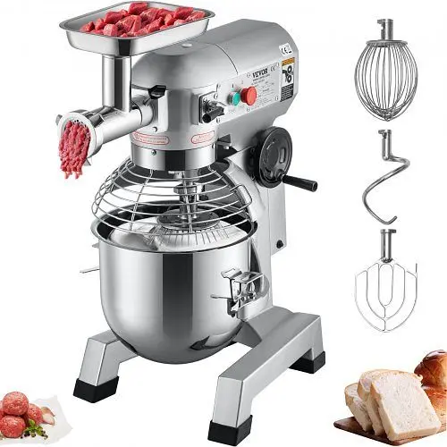 VEVOR Commercial Stand Mixer, 20Qt Water-Based Stainless Tool Steel Bowl, DGNJBJMCB20BJTVZLV1