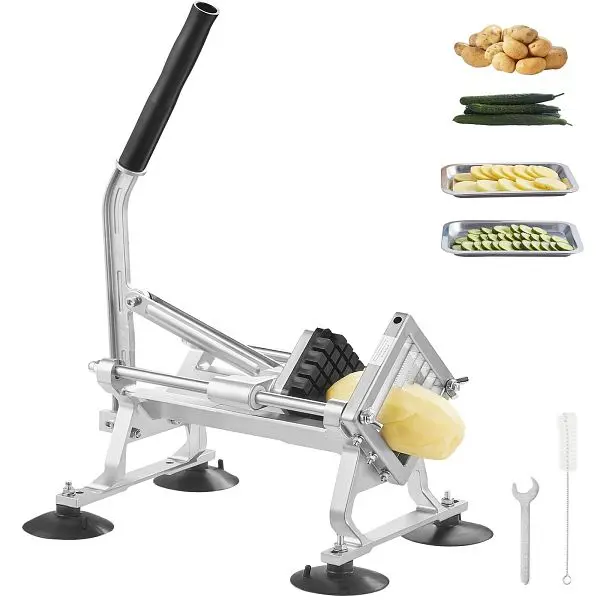 VEVOR Commercial Vegetable Slicer, 1/2" Fruit Slicer, Stainless Tool Steel and Aluminium Alloy Vegetable Cutter Slice...