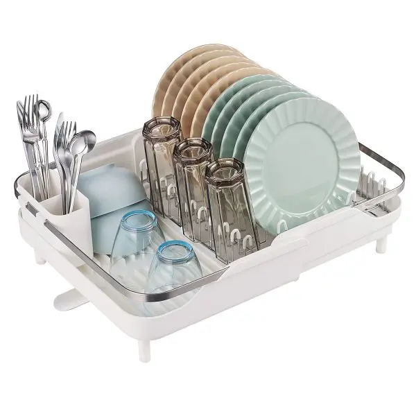 VEVOR Dish Drying Rack Expandable Drainer 316 Stainless Kitchen Utensil Holder, SSLSBTZLSC4869U3LV0