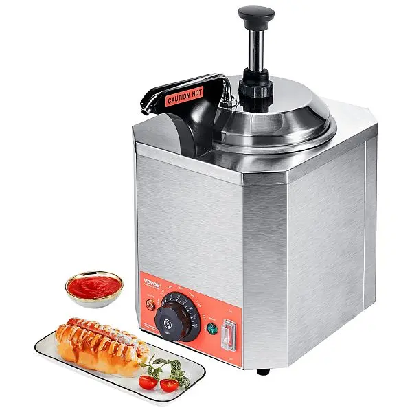 VEVOR Electric Cheese Stainless Mild Steel Heated Pump Dispenser, 350 x 222 x 380 mm, DRNZBBXG25LF5PH3BV1