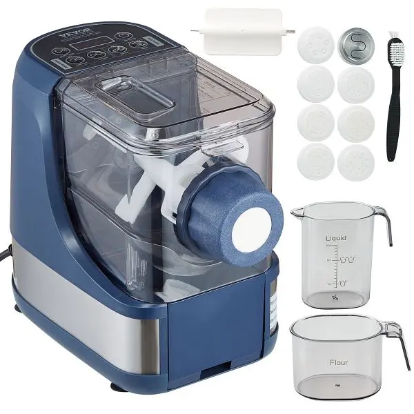VEVOR Electric Pasta Maker, 150W Automatic Noodle Maker Machine 8 Pasta Influences, JMJ500G150W0XVUBUV1