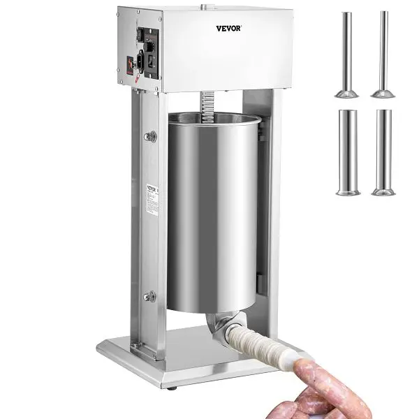 VEVOR Electric Sausage Stuffer 15L Variable Speed Sausage Maker Stainless Alloy Steel, DDLSBX15L260W11X8V1