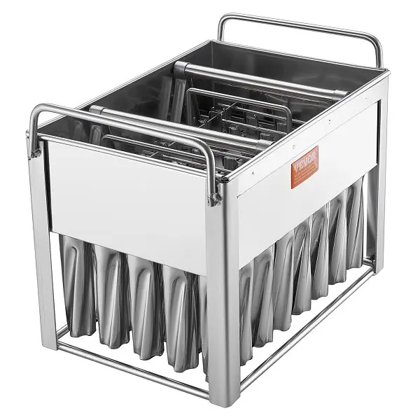 VEVOR Flexible Commercial Popsicle Molds 40PCS Cylindrical Ice Pop Molds Stainless Steel, SYBBMJYX4000SWI99V0