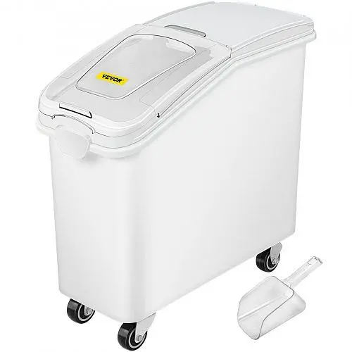 VEVOR 21 Gal White Plastic Mobile Ingredient Storage Bin Lid, MX750X340X730MM01V0