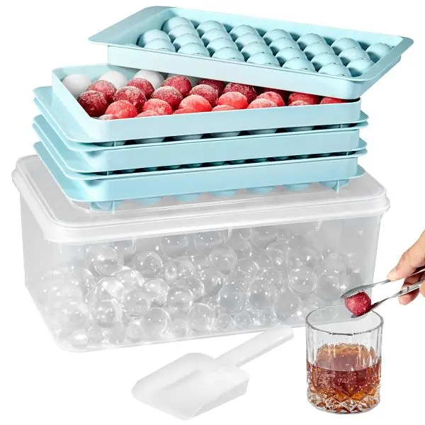 VEVOR Ice Cube Tray, Round Ice Ball Maker Freezer, BQZZJLST33104V6YXV0