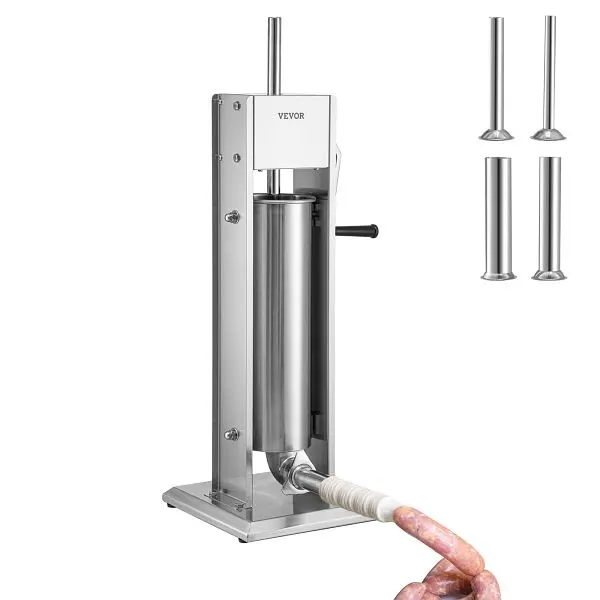 VEVOR Industrial-Strength Sausage Stuffer 15LBS/7L Socket Capacity Homemade Sausage Maker Stainless Steel, SDLSBXGGCJ7L2Z8...