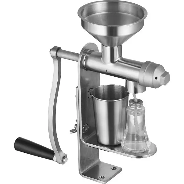 VEVOR Manual Oil Press Machine, Wood Stainless Mild Steel Oil Extractor Machine, Detachable Oil Presser Simple Cleaning, S...