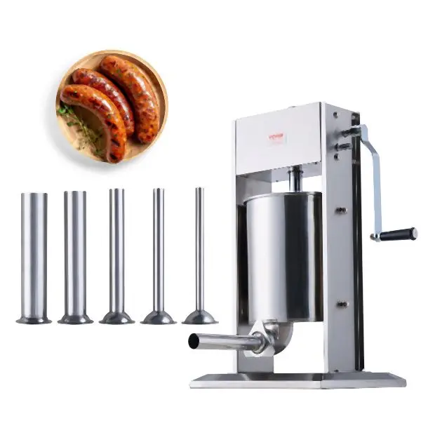 VEVOR Manual Sausage Stuffer 10 L Vertical Sausage Machine 304 Stainless Mild Steel, SDLSBXGGCJ10YFOKMV0