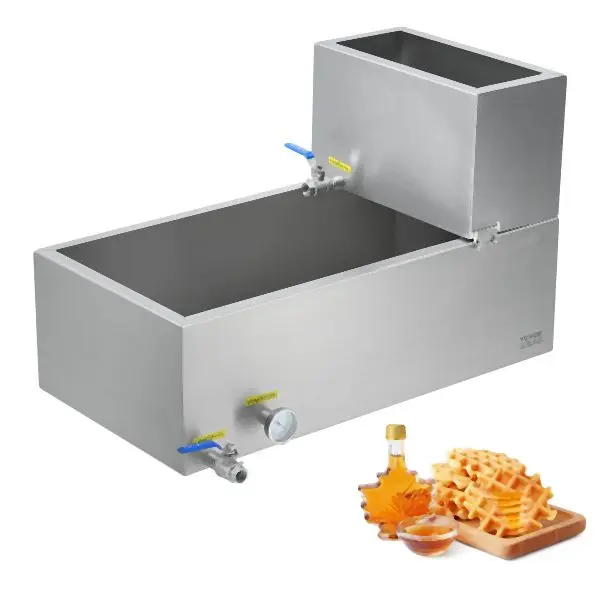 VEVOR Maple Syrup Evaporator Pan 304 Stainless Steel Valves and Thermometer, Threaded Capacity 19.6 Gal, DLCZFQ196JL0JM3FQV0