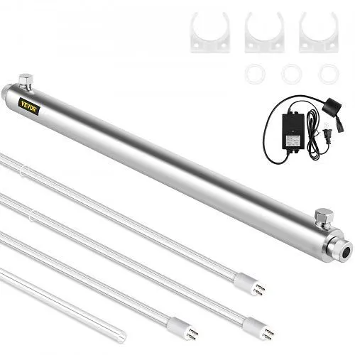 VEVOR Non-Toxic Ultraviolet Light Water Purifier 55w Whole Houtilize Sterilizer Filter 12gpm 3 Lamp, 55WZWXJSQZH000001V1