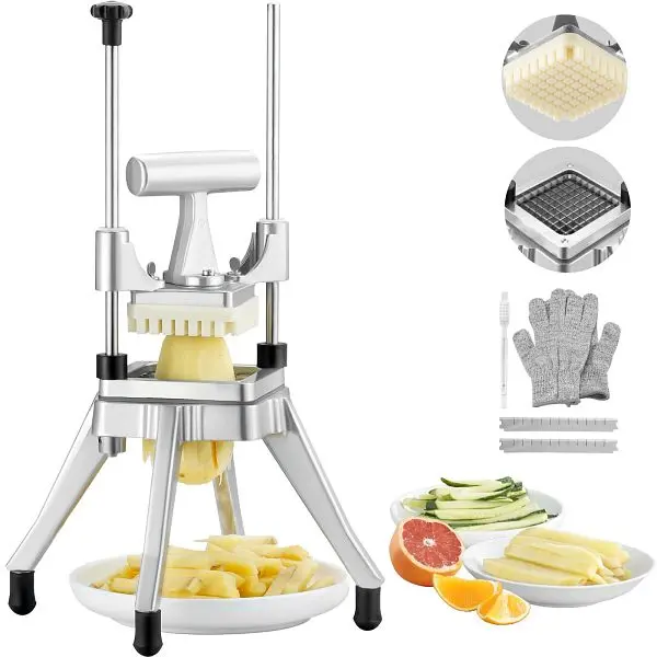VEVOR OSHA-Compliant Commercial Vegetable Fruit Chopper 3/8″ 420J2 Stainless Steel Blades, ZT38INCH420J2LKZUV0
