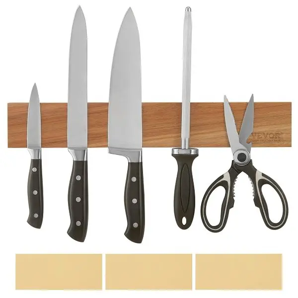 VEVOR Powerful Magnetic Knife Holder Improved Strong Magnet, 16" No Drilling Knife Strips Arranger Wall, BGCXDJJ16YC0...