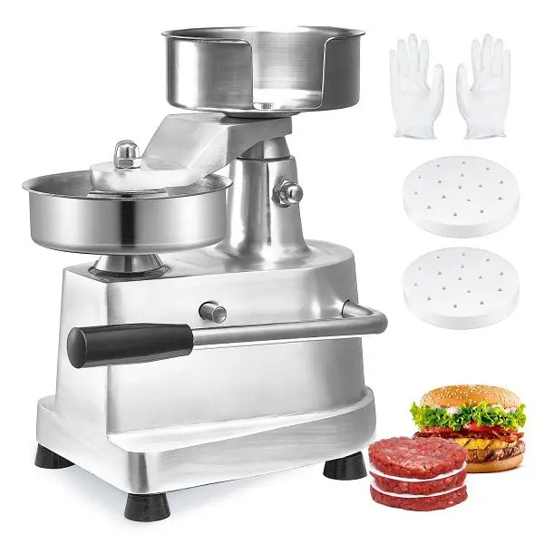 VEVOR Protective Commercial Burger Patty Maker, 130mm/5inch Hamburger Beef Patty Maker, HBRBJYSZLBXGEETPXV0