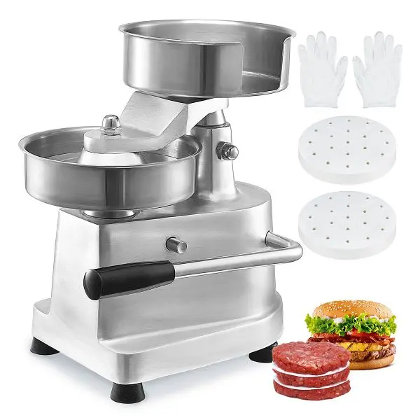 VEVOR Proven Commercial Burger Patty Maker, 150mm/6inch Hamburger Beef Patty Maker, HBRBJYSZLBXGJU5I4V0