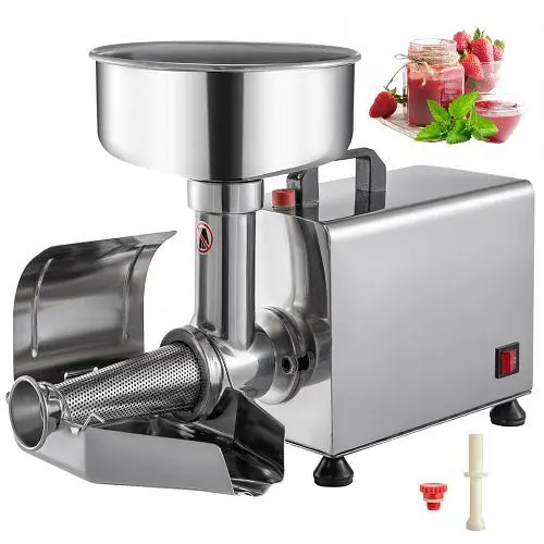 VEVOR Quick 110V Electric Tomato Strainer 370W Commercial Grade Tomato Milling Machine Stainless Steel Tomato Press, GJJET...