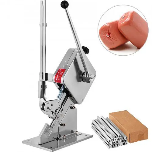 VEVOR Solid High quality Manual U-shape Sausage Clipper Clipping Machine 2 Boxes Clips(8000 Pieces), DKJSDUXD2HK000001V0