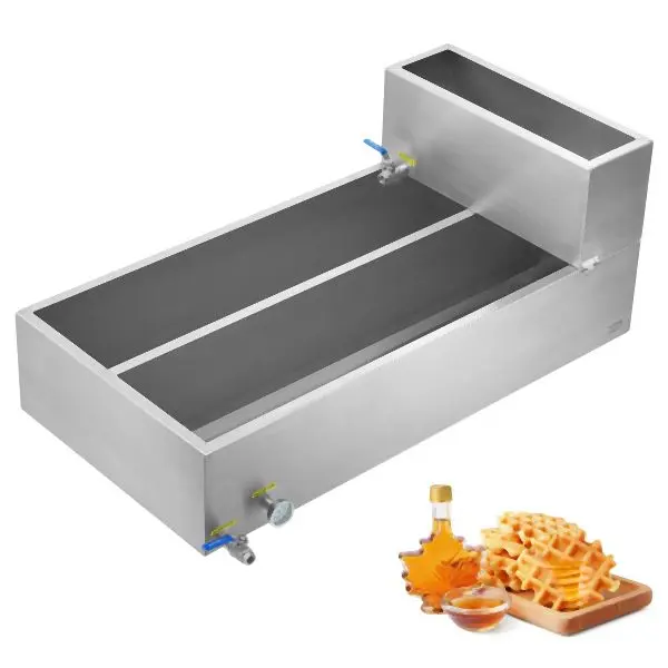 VEVOR Streamlined Maple Syrup Evaporator Pan 304 Stainless Steel Valves and Thermometer, Capacity 47 Gal, DLCZFQ47JL00F8EDKV0