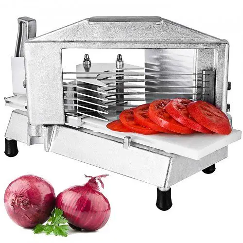 VEVOR Top-Tier 3/8" Commercial Tomato Slicer Manual Razor Sharp Blades Restaurant Home, 3-8YCXHSQPJ000001V0