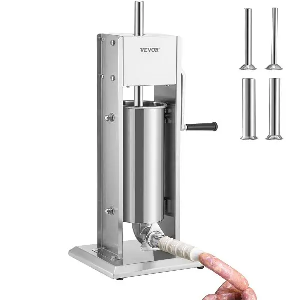 VEVOR Trusted Sausage Stuffer 11LBS/5L Capacity Homemade Sausage Maker Stainless Steel, SDLSBXGGCJ5L2YBS3V0