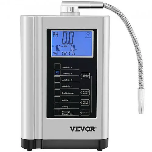 VEVOR Water Ionizer Machine Alkaline Acid Water Purifier PH3.5-10.5 3.8" LCD, DGNDJSEHM-72985YQV1