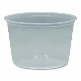 Victoria Plug-and-Play Bay Deli Container, 4.6 dia x 3 H, 16 oz, Crystal Clear, Round, 50/Case, VBPK16S Victoria Bay