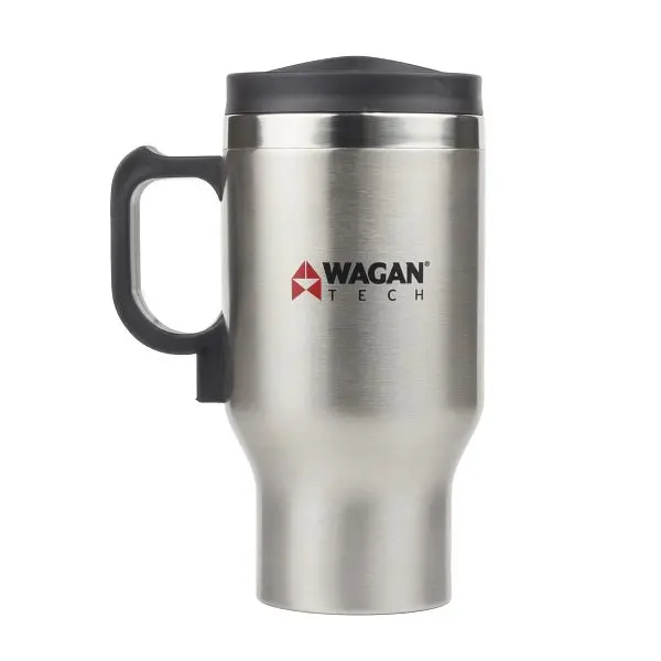 Wagan 12V Double Wall Stainless Tool Steel Travel Mug, EL6100