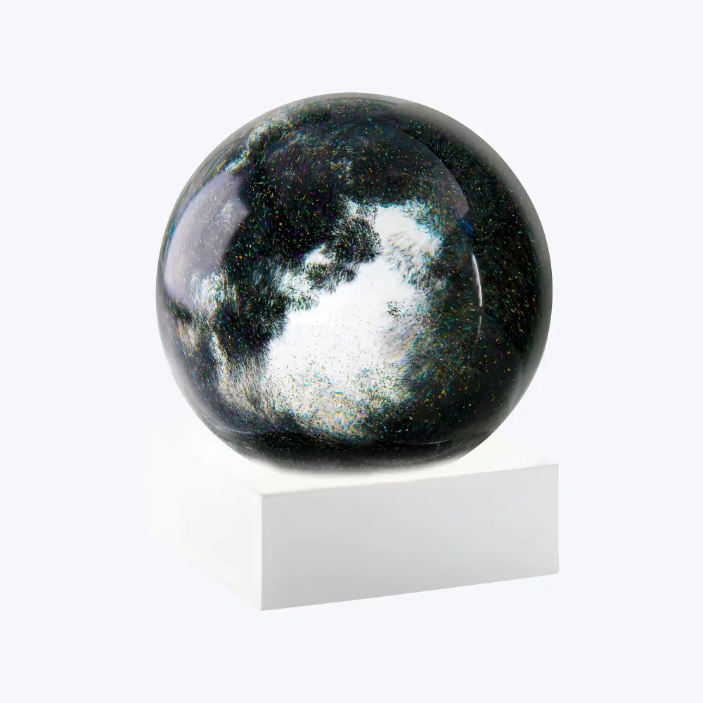 Abstract Sculpture Eclipse Snow Globe