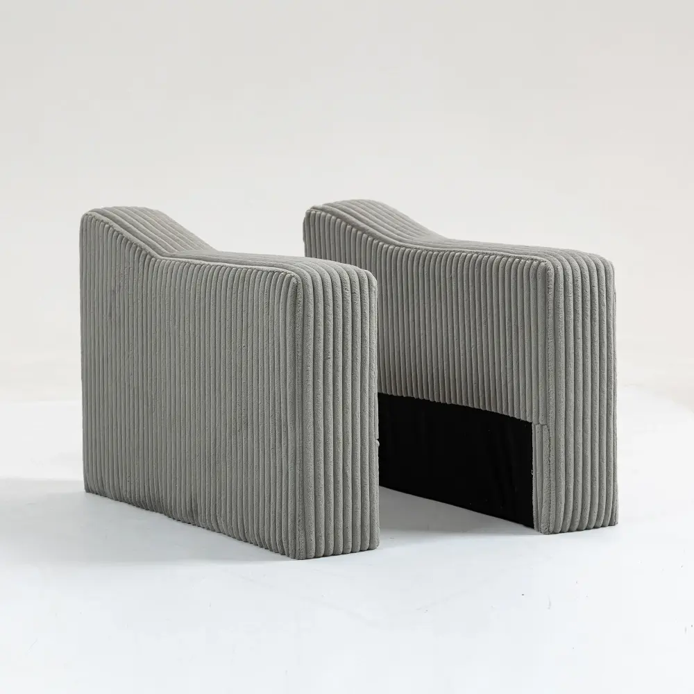 Glass Table Top Modular Sofa Singular Armrest Modular Sectional Sofa