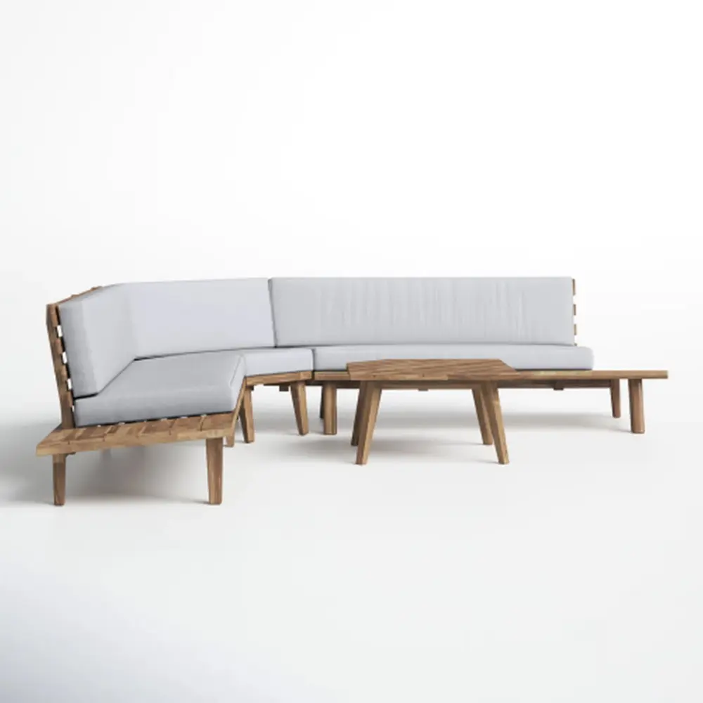 Hillcrest - V Shaped 4 Piece Sofa Place, Water Resistant