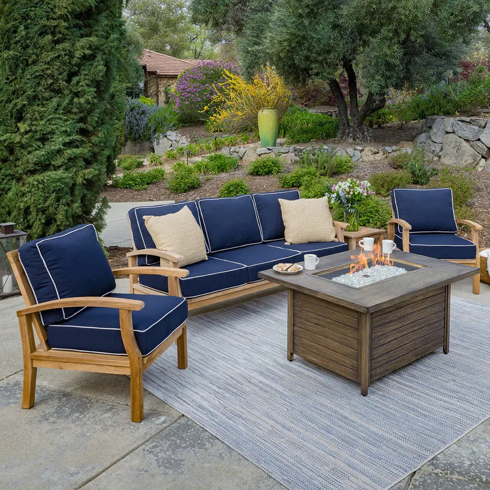 Teak 5pc Sofa Set Sunbrella® Cushions